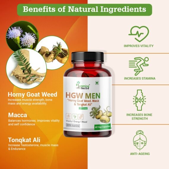 humming herbs horny goat weed extract with maca root powder supplement benifits