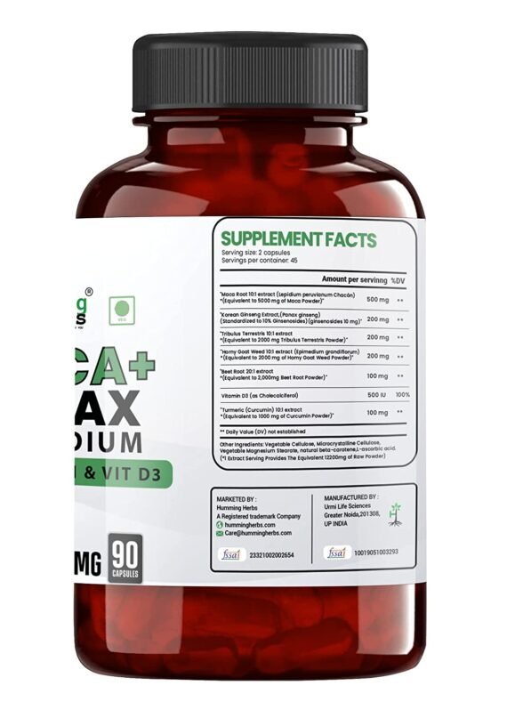 humming herbsmaca + panax epimedium supplement fact