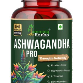 Humming Herbs Ashwagandha Pro - High Potency Adaptogen Blend with Rhodiola Rosea, Red Korean Ginseng, L-Theanine, & Lion's Mane - Natural Stress Relief & Cognitive Support