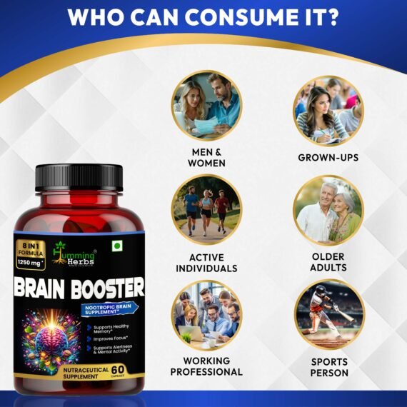 8-in-1 Brain Booster Supplement for Memory and Focus