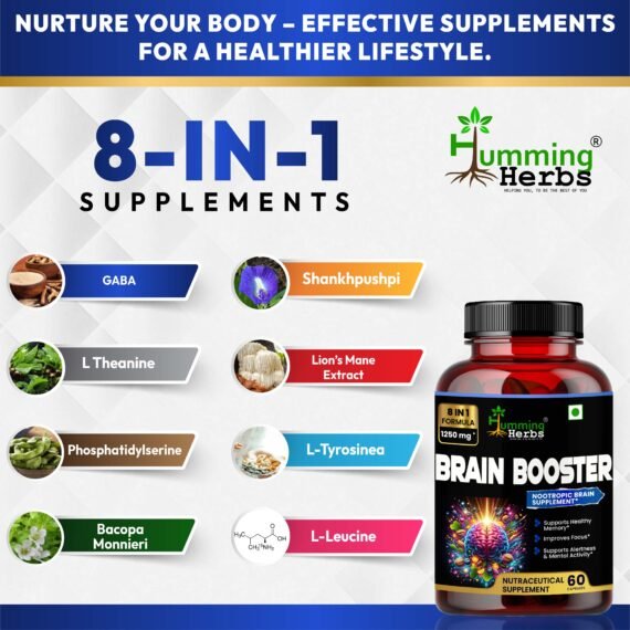 8-in-1 Brain Booster Supplement for Memory and Focus