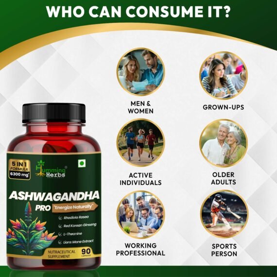 Ashwagandha Pro Supplement 5-in-1 Formula