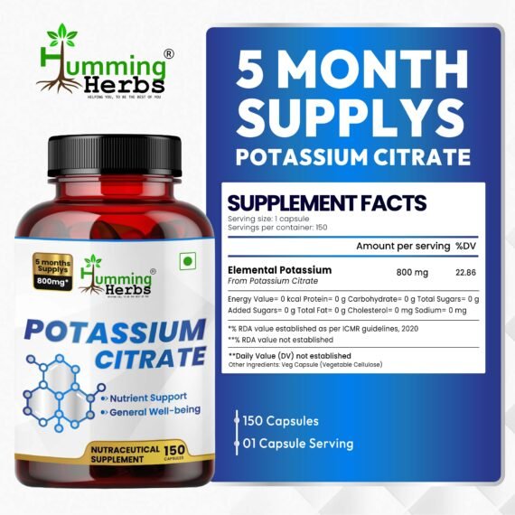 Potassium Citrate Supplement 150Caps