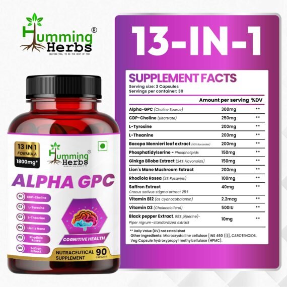 13-in-1 Alpha-GPC Capsules for Cognitive Function and Brain Health