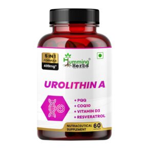 Humming Herbs 5-in-1 Urolithin A Supplement with CoQ10, PQQ, Resveratrol & Vitamin D3 - 60 Capsules